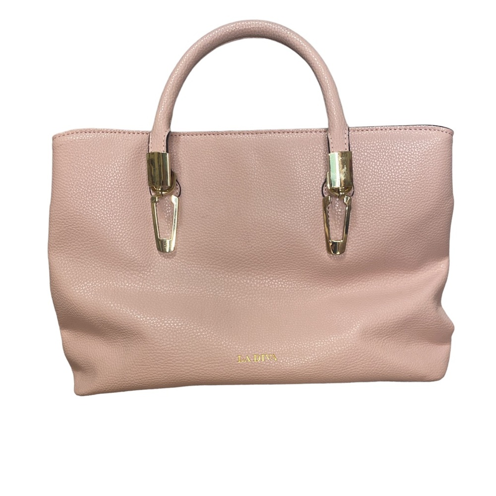 La Diva light pink handbag purse medium size
